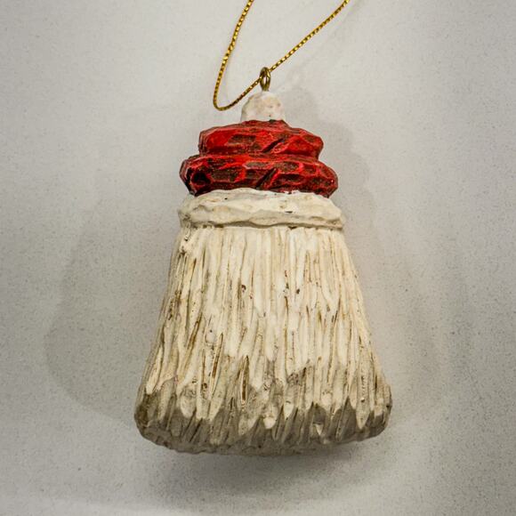 Vintage Rustic Folk Art Santa Christmas Tree Ornament, Holiday Decor, 3.75”H - Picture 3 of 5